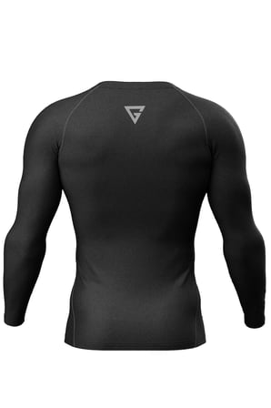 Ghassy Co. Erkek Pro Compression Nem Emici Atletik Performans Uzun Kollu Reglan Kol Spor Tişört