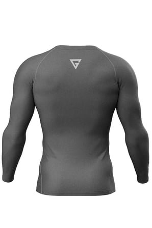 Ghassy Co. Erkek Pro Compression Nem Emici Atletik Performans Uzun Kollu Reglan Kol Spor Tişört