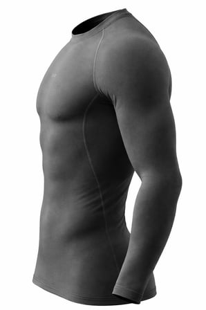 Ghassy Co. Erkek Pro Compression Nem Emici Atletik Performans Uzun Kollu Reglan Kol Spor Tişört