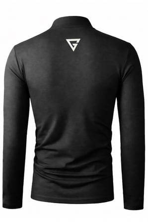Ghassy Co. Erkek Balıkçı Yaka Pamuklu Likralı Vücuda Oturan Uzun Kollu Slim Fit Günlük Tişört