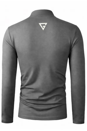 Ghassy Co. Erkek Balıkçı Yaka Pamuklu Likralı Vücuda Oturan Uzun Kollu Slim Fit Günlük Tişört