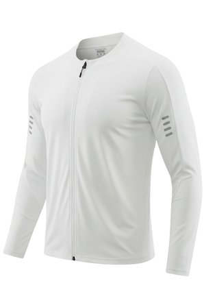 Ghassy Co. Erkek Tam Fermuarlı Dalgıç Kumaş Uzun Kollu Slim Fit Esnek Spor Sweatshirt