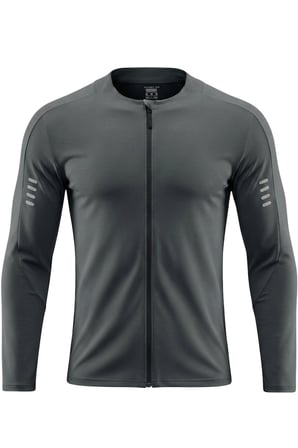 Ghassy Co. Erkek Tam Fermuarlı Dalgıç Kumaş Uzun Kollu Slim Fit Esnek Spor Sweatshirt
