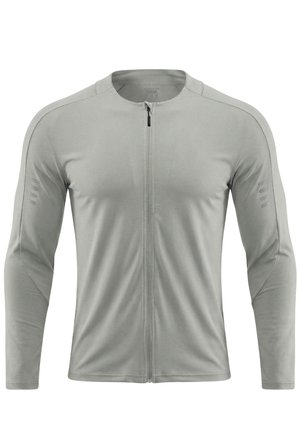 Ghassy Co. Erkek Tam Fermuarlı Dalgıç Kumaş Uzun Kollu Slim Fit Esnek Spor Sweatshirt
