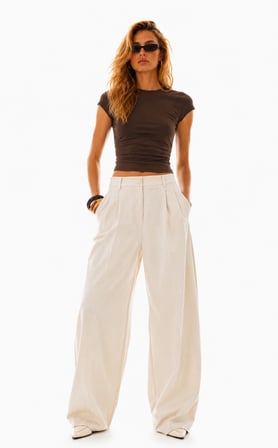Ghassy Co. Kadın Basic Crop Bisiklet Yaka Slim Fit Esnek Kumaş Günlük Şık Yazlık Penye Spor Tişört