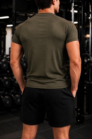 Ghassy Co. Erkek Compression Spor Tişört Slim Fit Hızlı Kuruyan Esnek Fitness Koşu Antrenman T-Shirt