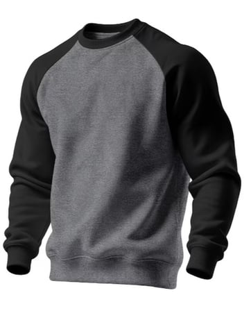 Ghassy Co. Erkek Bisiklet Yaka Spor Sweatshirt Basic Günlük Rahat Pamuklu Uzun Kollu Sweat