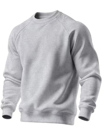 Ghassy Co. Erkek Bisiklet Yaka Spor Sweatshirt Basic Günlük Rahat Pamuklu Uzun Kollu Sweat