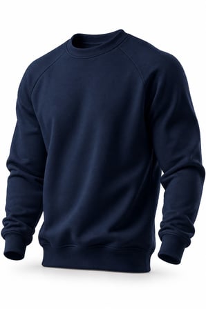 Ghassy Co. Erkek Bisiklet Yaka Spor Sweatshirt Basic Günlük Rahat Pamuklu Uzun Kollu Sweat
