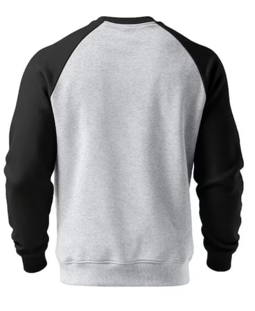 Ghassy Co. Erkek Bisiklet Yaka Spor Sweatshirt Basic Günlük Rahat Pamuklu Uzun Kollu Sweat
