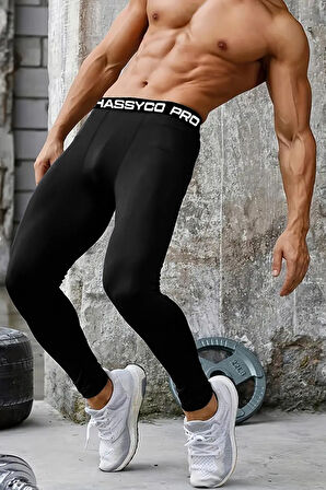 Ghassy Co. Erkek Basketbol Bisiklet Fitness Koşu Ultra Esnek Spor Tayt