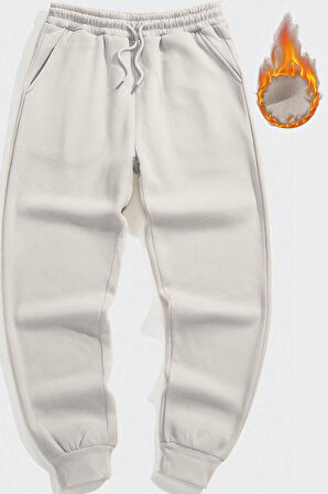 Ghassy Co. Erkek Günlük Rahat İçi Şardonlu Üç İplik Jogger Eşofman Altı