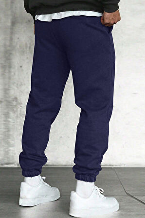 Ghassy Co. Erkek Armalı Günlük Rahat İçi Şardonlu Üç İplik Paça Lastikli Jogger Eşofman Altı