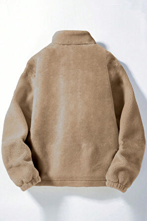 Ghassy Co. Erkek Alaska Regular Peluş Sherpa Kışlık  Tam Fermuarlı Polar Sweatshirt