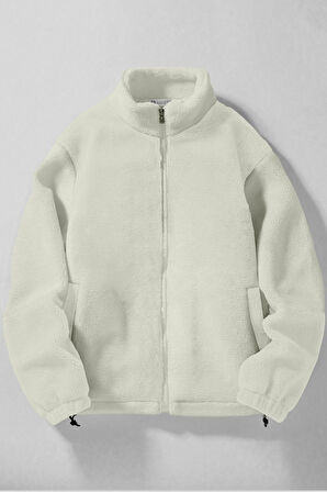 Ghassy Co. Erkek Alaska Regular Peluş Sherpa Kışlık  Tam Fermuarlı Polar Sweatshirt