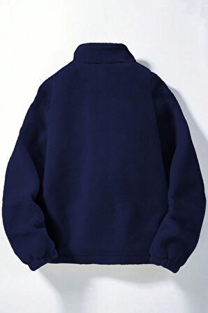 Ghassy Co. Erkek Alaska Regular Peluş Sherpa Kışlık  Tam Fermuarlı Polar Sweatshirt