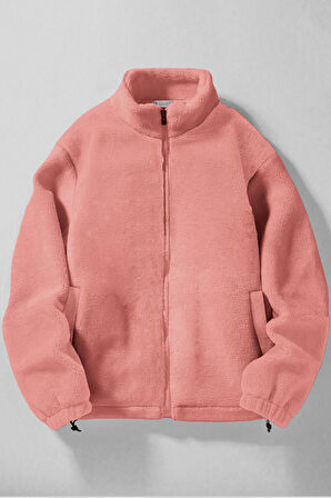 Ghassy Co. Erkek Alaska Regular Peluş Sherpa Kışlık  Tam Fermuarlı Polar Sweatshirt