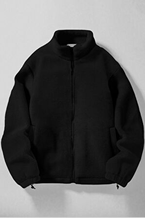 Ghassy Co. Erkek Alaska Regular Peluş Sherpa Kışlık  Tam Fermuarlı Polar Sweatshirt