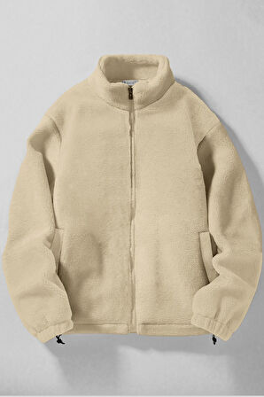 Ghassy Co. Erkek Alaska Regular Peluş Sherpa Kışlık  Tam Fermuarlı Polar Sweatshirt