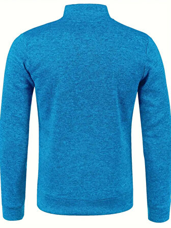 Ghassy Co. Erkek Kırçıllı Yüzey Hafif Rüzgar Geçirmez Tam Fermuarlı Polar Ceket