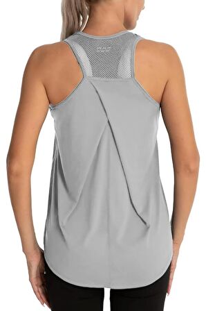 Ghassy Co. Kadın Cross Üst Sırt File Detaylı Antrenman Yoga Spor Atlet Tank Tops 1783