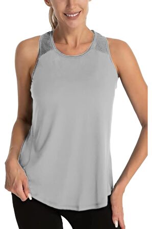 Ghassy Co. Kadın Cross Üst Sırt File Detaylı Antrenman Yoga Spor Atlet Tank Tops 1783
