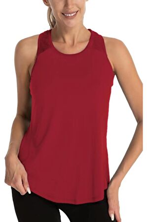 Ghassy Co. Kadın Cross Üst Sırt File Detaylı Antrenman Yoga Spor Atlet Tank Tops 1783