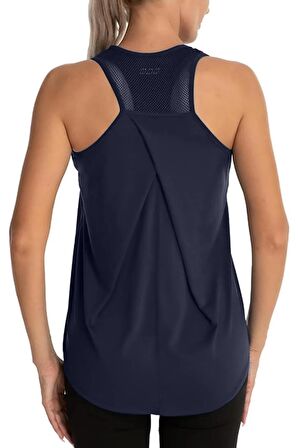 Ghassy Co. Kadın Cross Üst Sırt File Detaylı Antrenman Yoga Spor Atlet Tank Tops 1783