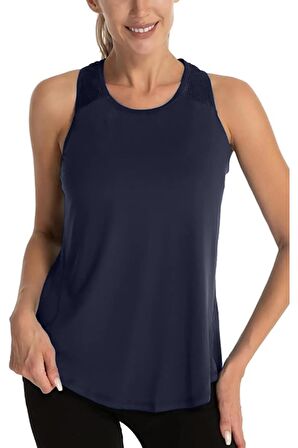 Ghassy Co. Kadın Cross Üst Sırt File Detaylı Antrenman Yoga Spor Atlet Tank Tops 1783