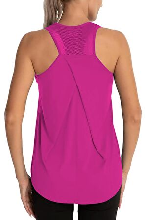 Ghassy Co. Kadın Cross Üst Sırt File Detaylı Antrenman Yoga Spor Atlet Tank Tops 1783