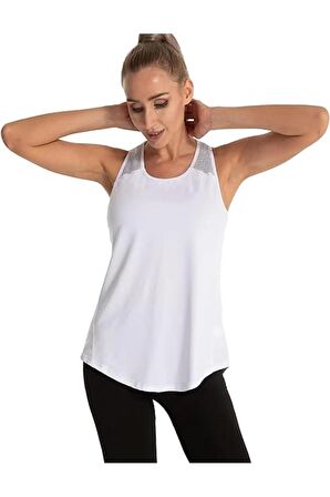 Ghassy Co. Kadın Cross Üst Sırt File Detaylı Antrenman Yoga Spor Atlet Tank Tops 1783