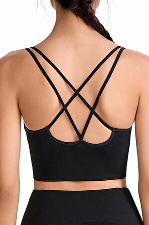 Ghassy Co. Kadın Cross Back Yoga Egzersiz Fitness Spor Sütyeni CRS007