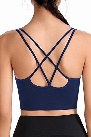 Ghassy Co. Kadın Cross Back Yoga Egzersiz Fitness Spor Sütyeni CRS010