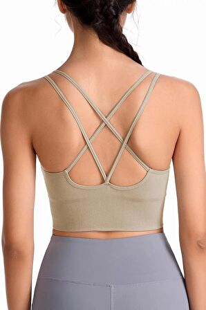 Ghassy Co. Kadın Cross Back Yoga Egzersiz Fitness Spor Sütyeni CRS021