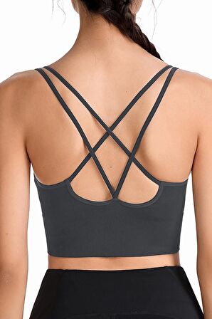 Ghassy Co. Kadın Cross Back Yoga Egzersiz Fitness Spor Sütyeni CRS025