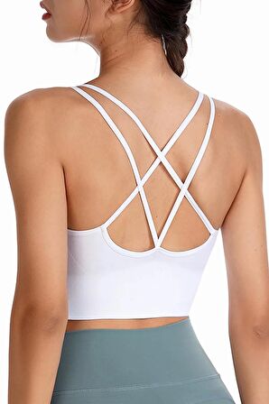 Ghassy Co. Kadın Cross Back Yoga Egzersiz Fitness Spor Sütyeni CRS029