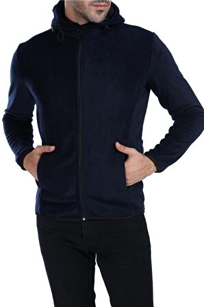 Ghassy Co. Erkek Kapüşonlu Polar Ceket