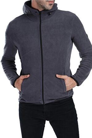 Ghassy Co. Erkek Kapüşonlu Polar Ceket