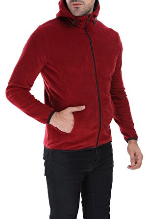 Ghassy Co. Erkek Kapüşonlu Polar Ceket
