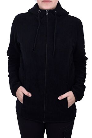 Ghassy Co. Kadın Kapüşonlu Polar Ceket