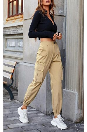Ghassy Co. Kadın Hiking Cargo Hızlı Kuruma Hafif Esnek Cepli Kargo Pantolon