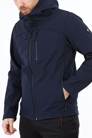 Ghassy Co. Erkek İçi Polarlı Su ve Rüzgar Geçirmez Softshell Spor Mont