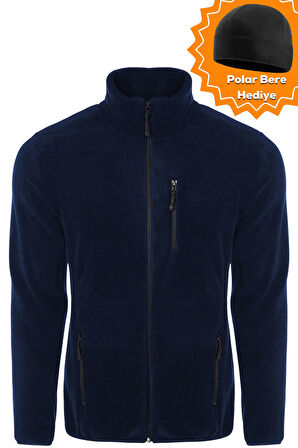 Ghassy Co. Erkek Pro Rüzgar Geçirmez 5 Cepli Outdoor Tam Fermuarlı Polar Ceket