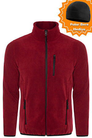 Ghassy Co. Erkek Pro Rüzgar Geçirmez 5 Cepli Outdoor Tam Fermuarlı Polar Ceket