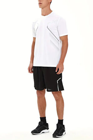 Ghassy Co. Erkek Ultra Esnek Nem Emici Vücut Geometrik Hızlı Kuruyan Hafif Spor T-shirt