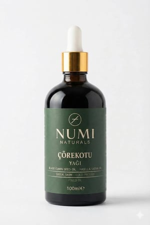 NUMI Naturals Soğuk Sıkım Çörekotu Yağı 100 ml | Yüksek Timokinon | Katkısız & Koruyucusuz