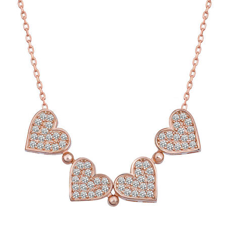 Gümüş Kalpli Açılabilen Yonca Kadın Kolye