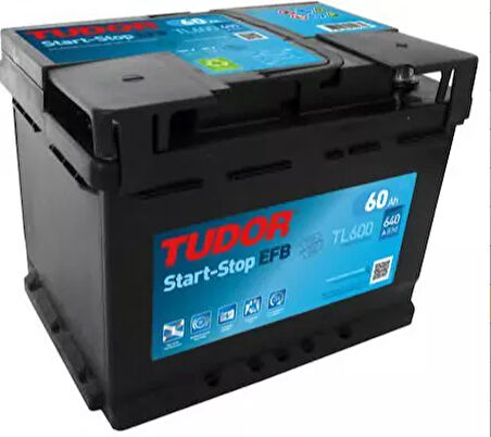 Aku Aku 12v 60 Ah 640a  Start Stop Efb L02 (242×175×190) (sulu) - Tudor Tl600