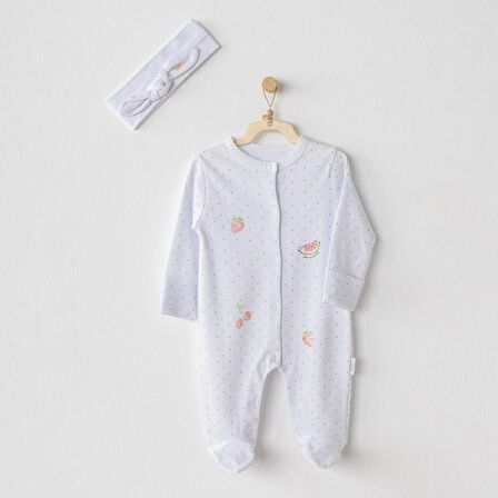 Andywawa AC23556 Watermelon & Strawberry Bebe Tulum Takım White