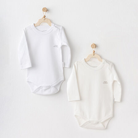 Andywawa Long Sleeve Basic 2'li Bebek Body AC25210